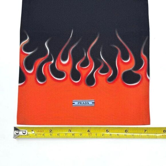 PRADA Flame Drawstring Dust Bag in Orange/Black￨(Size 7.5" x 9") - Picture 7 of 8